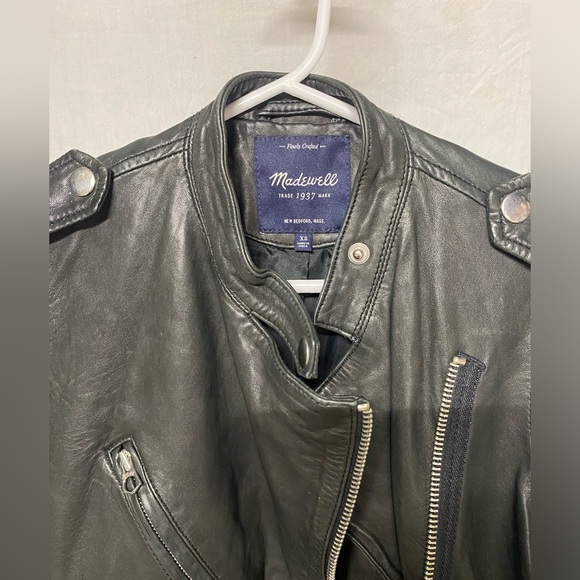 Madewell Moto Genuine Soft Leather Jacket sz XS - Picture 7 of 13